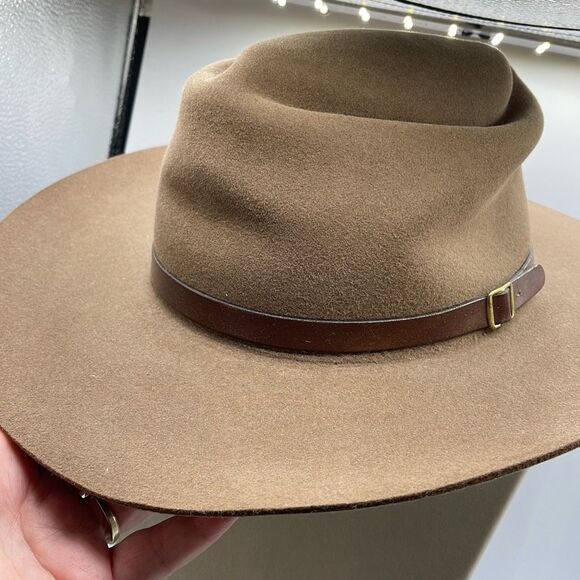 Boot Country Genuine Fur Felt custom made  cowboy ranch hat size 67/8 -50 - Picture 4 of 10